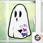 Genderfluid trots spook raamsticker (Huis)