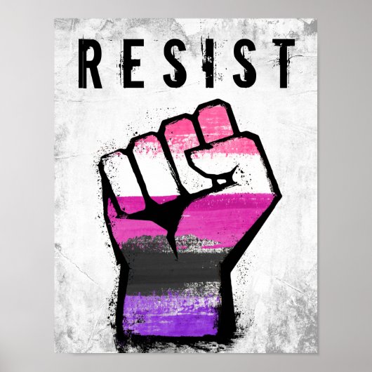 Genderfluid trots vuist poster (Voorkant)