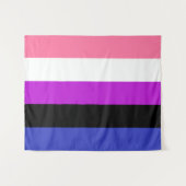 Genderfluid Vlag 50 x 60 Wandkleed (Voorkant (horizontaal))