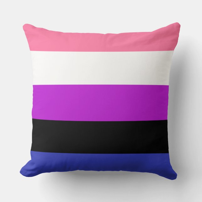 Genderfluid Vlag Kussen (Voorkant)