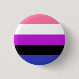 Genderfluid Vlag LGBT Knop Ronde Button 3,2 Cm