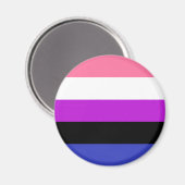 Genderfluid Vlag LGBT Magneet (Voorkant / Achterkant)