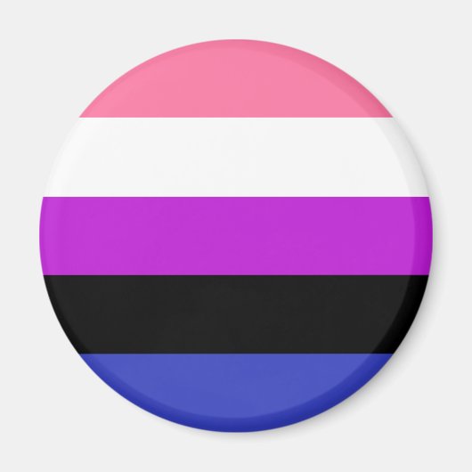 Genderfluid Vlag LGBT Magneet (Voorkant)