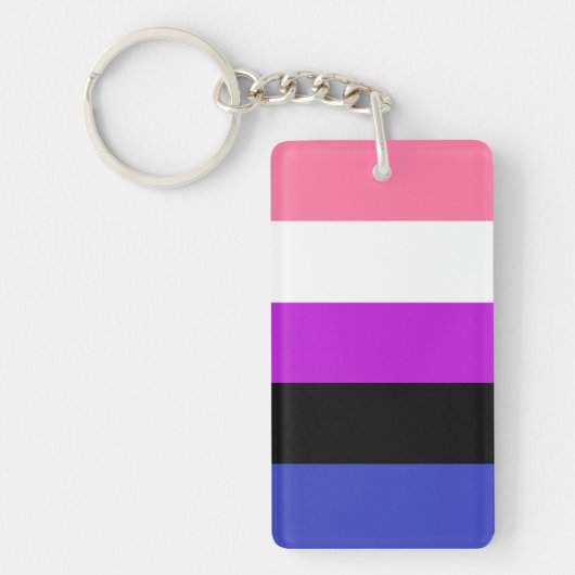 Genderfluid Vlag Sleutelhanger (Voorkant)