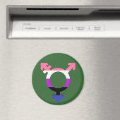 Genderfluid Vlag Trans Symbool Magneet (Insitu (Vaatwasser))