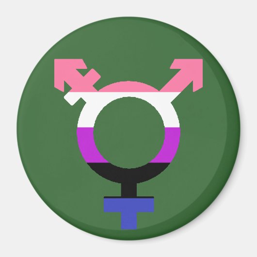Genderfluid Vlag Trans Symbool Magneet (Voorkant)