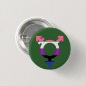 Genderfluid Vlag Trans Symbool Ronde Button 3,2 Cm (Voorkant /achterkant)