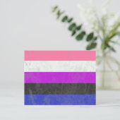 Genderfluïde Briefkaart (Staand voorkant)