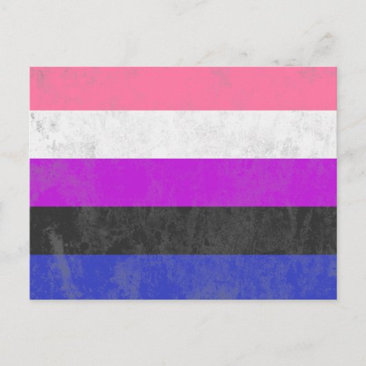 Genderfluïde Briefkaart (Voorkant)