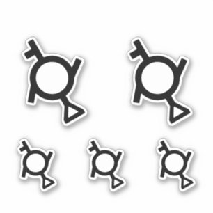 Genderfluïde derde gender demimeisje gendersymbool sticker