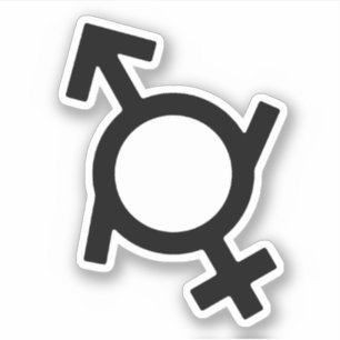 Genderfluïde gender symbool sticker