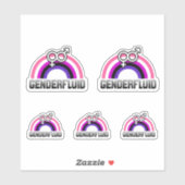 Genderfluïde gender symbool sticker (Vel)