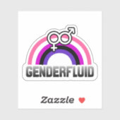 Genderfluïde gender symbool sticker (Vel)