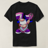 Genderfluïde Lacrosse Player LGBTQ Gnome Pride Fla T-shirt (Design voorkant)