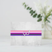 Genderfluïde Pride-vlag Briefkaart (Staand voorkant)