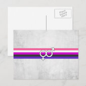 Genderfluïde Pride-vlag Briefkaart (Voorkant / Achterkant)