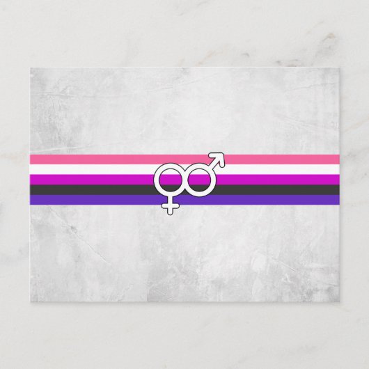 Genderfluïde Pride-vlag Briefkaart (Voorkant)