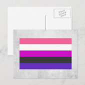 Genderfluïde Pride-vlag Briefkaart (Voorkant / Achterkant)