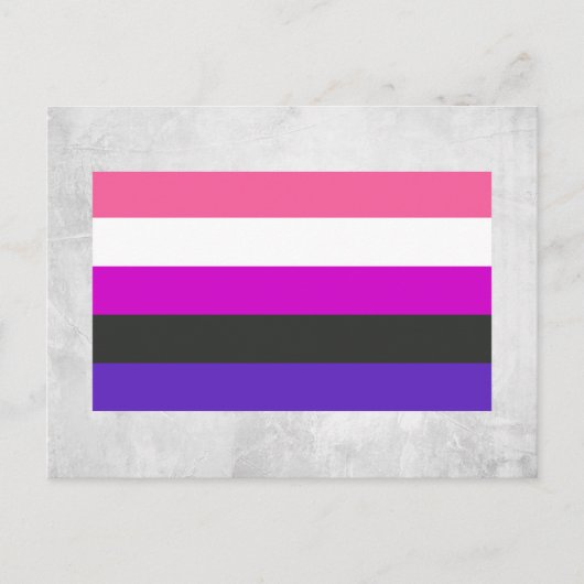Genderfluïde Pride-vlag Briefkaart (Voorkant)