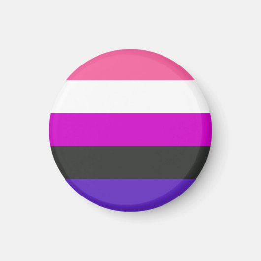 Genderfluïde Pride-vlag Magneet (Voorkant)