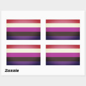 Genderfluïde Pride-vlag Rechthoekige Sticker (Vel)