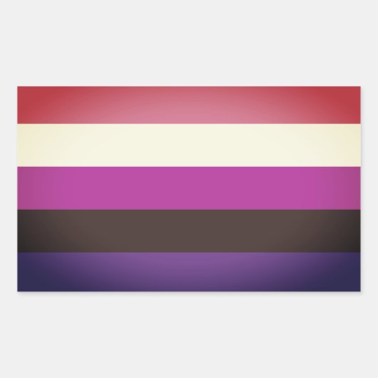 Genderfluïde Pride-vlag Rechthoekige Sticker (Voorkant)
