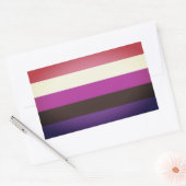 Genderfluïde Pride-vlag Rechthoekige Sticker (Envelop)