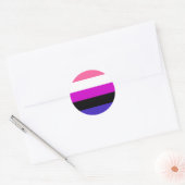 Genderfluïde Pride-vlag Ronde Sticker (Envelop)