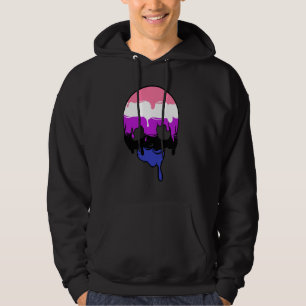 Genderfluïde trots druipende schedel hoodie
