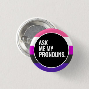 Genderfluïde trots ronde button 3,2 cm