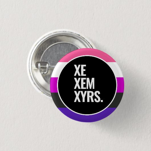 Genderfluïde trots ronde button 3,2 cm (Voorkant /achterkant)