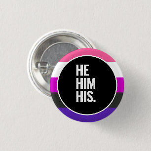 Genderfluïde trots ronde button 3,2 cm