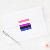 Genderfluïde Vierkante Sticker (Envelop)