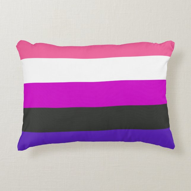 Genderfluïde vlag accent kussen (Voorkant)