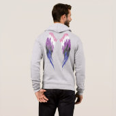 Genderfluïde vlag - Angel Wings Hoodie (Achterkant volledig)