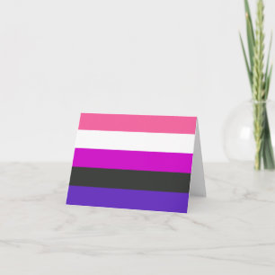 Genderfluïde vlag bedankkaart