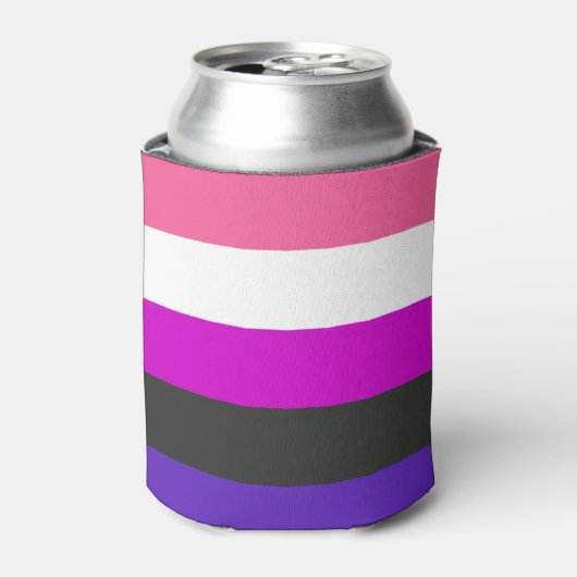Genderfluïde vlag blikjeskoeler (Blikje Voorkant)