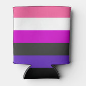 Genderfluïde vlag blikjeskoeler (Voorkant)