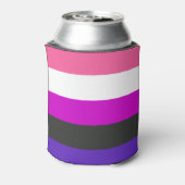 Genderfluïde vlag blikjeskoeler (Blikje Achterkant)