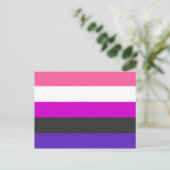 Genderfluïde vlag briefkaart (Staand voorkant)