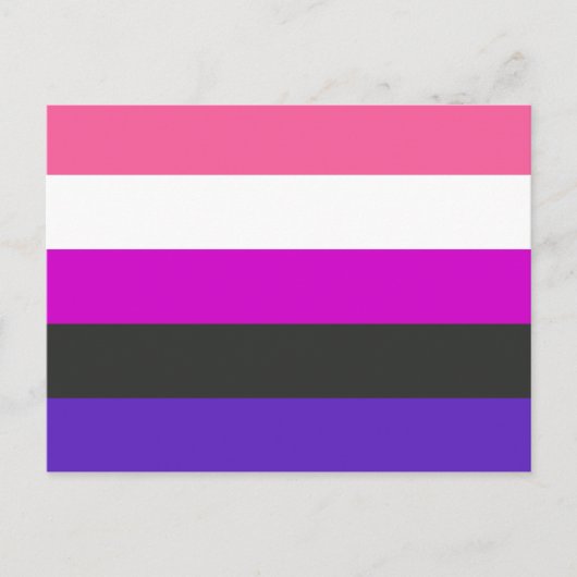 Genderfluïde vlag briefkaart (Voorkant)