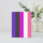 Genderfluïde vlag briefkaart (Staand voorkant)