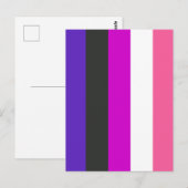 Genderfluïde vlag briefkaart (Voorkant / Achterkant)