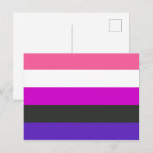 Genderfluïde vlag briefkaart (Voorkant / Achterkant)