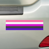 Genderfluïde vlag bumpersticker (Op auto)