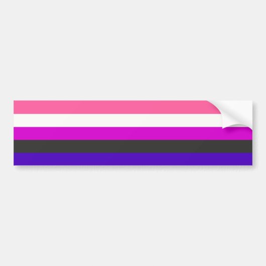 Genderfluïde vlag bumpersticker (Voorkant)