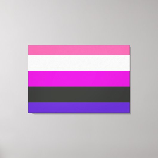 Genderfluïde vlag canvas afdruk (Voorkant)