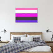 Genderfluïde vlag canvas afdruk (Insitu (Slaapkamer))