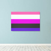 Genderfluïde vlag canvas afdruk (Insitu (Houten vloer))