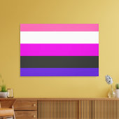 Genderfluïde vlag canvas afdruk (Insitu (Woonkamer))